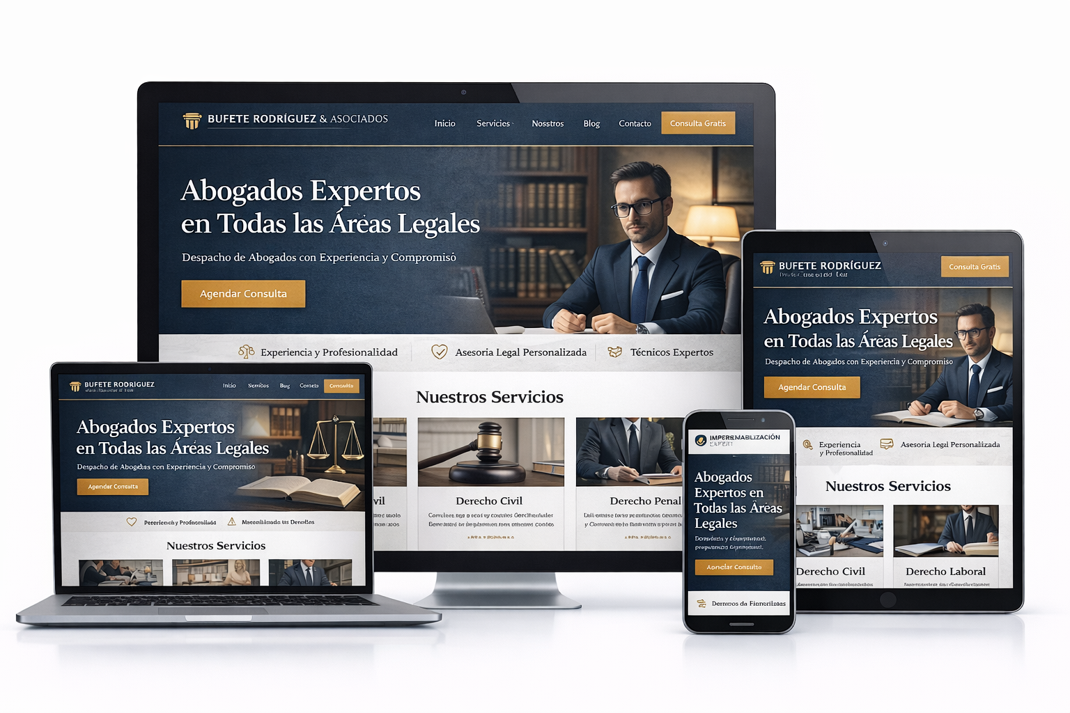 Marketing digital para despachos de abogados - Diseño web para bufetes y asesorías legales en España