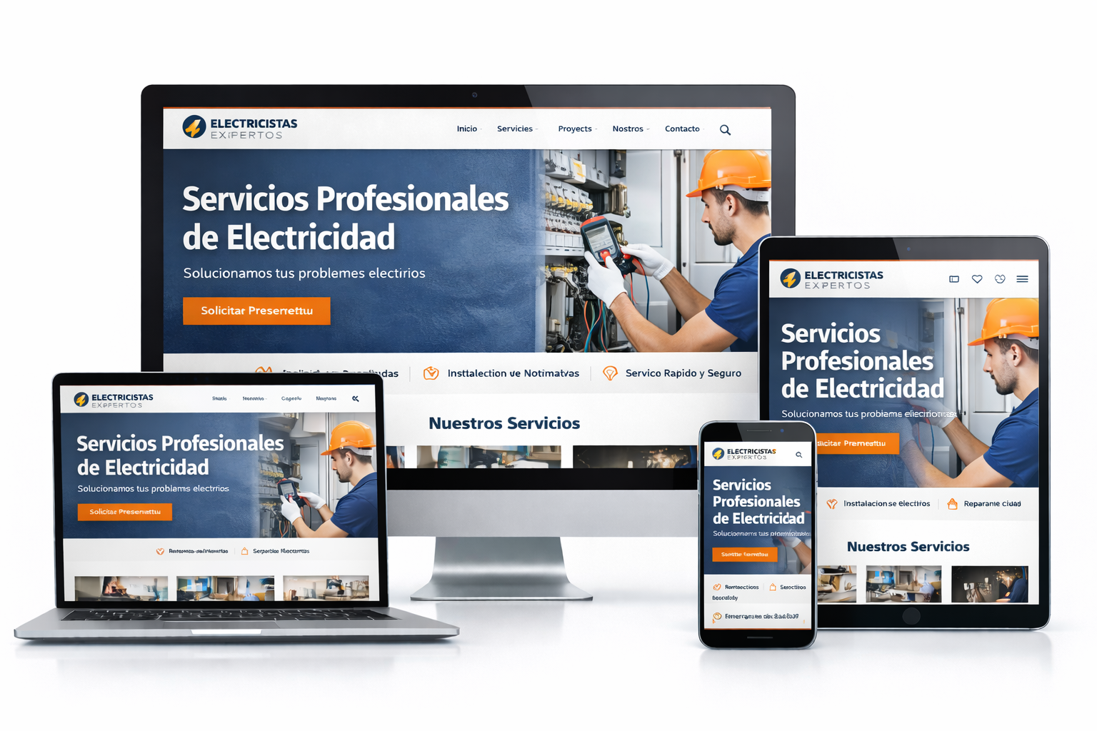 Diseño web para electricistas certificados - SEO local para empresas de instalaciones eléctricas y boletines