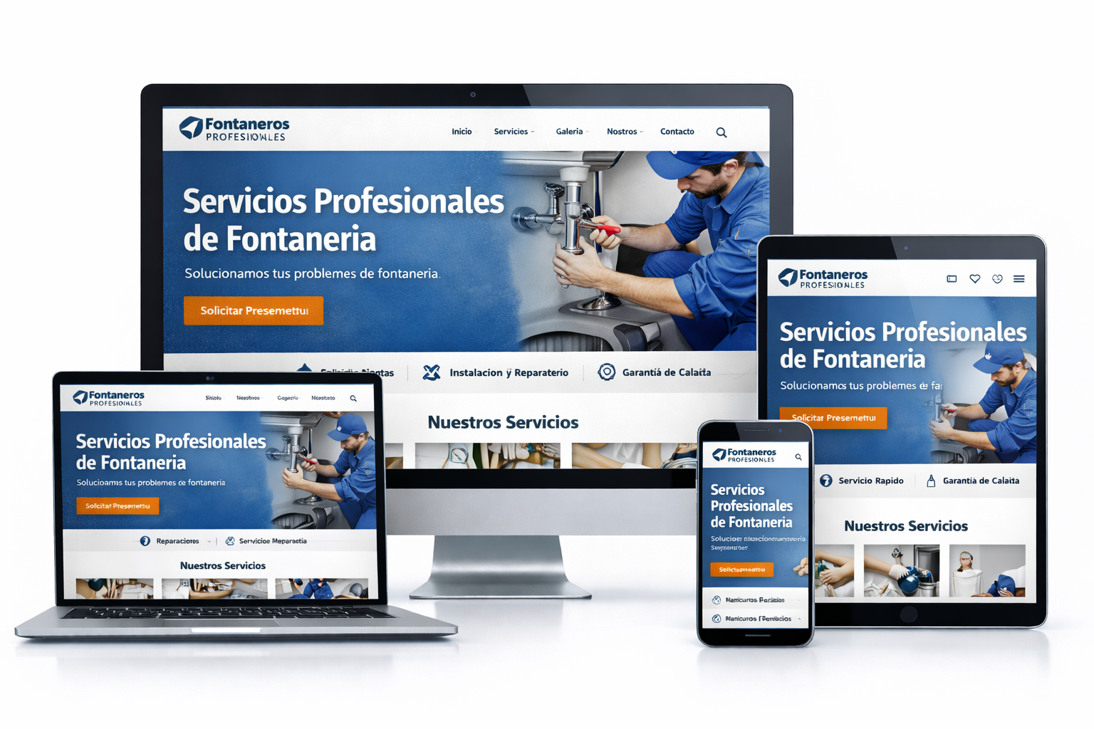 Páginas web para fontaneros profesionales - Marketing digital para empresas de fontanería y poceros en España