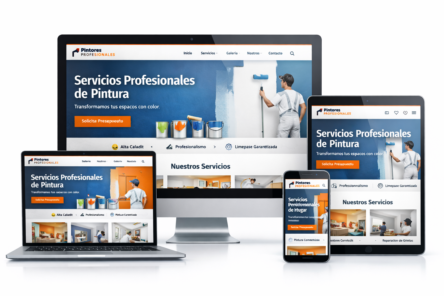 Marketing para pintores profesionales - Páginas web para empresas de pintura interior y exterior en España